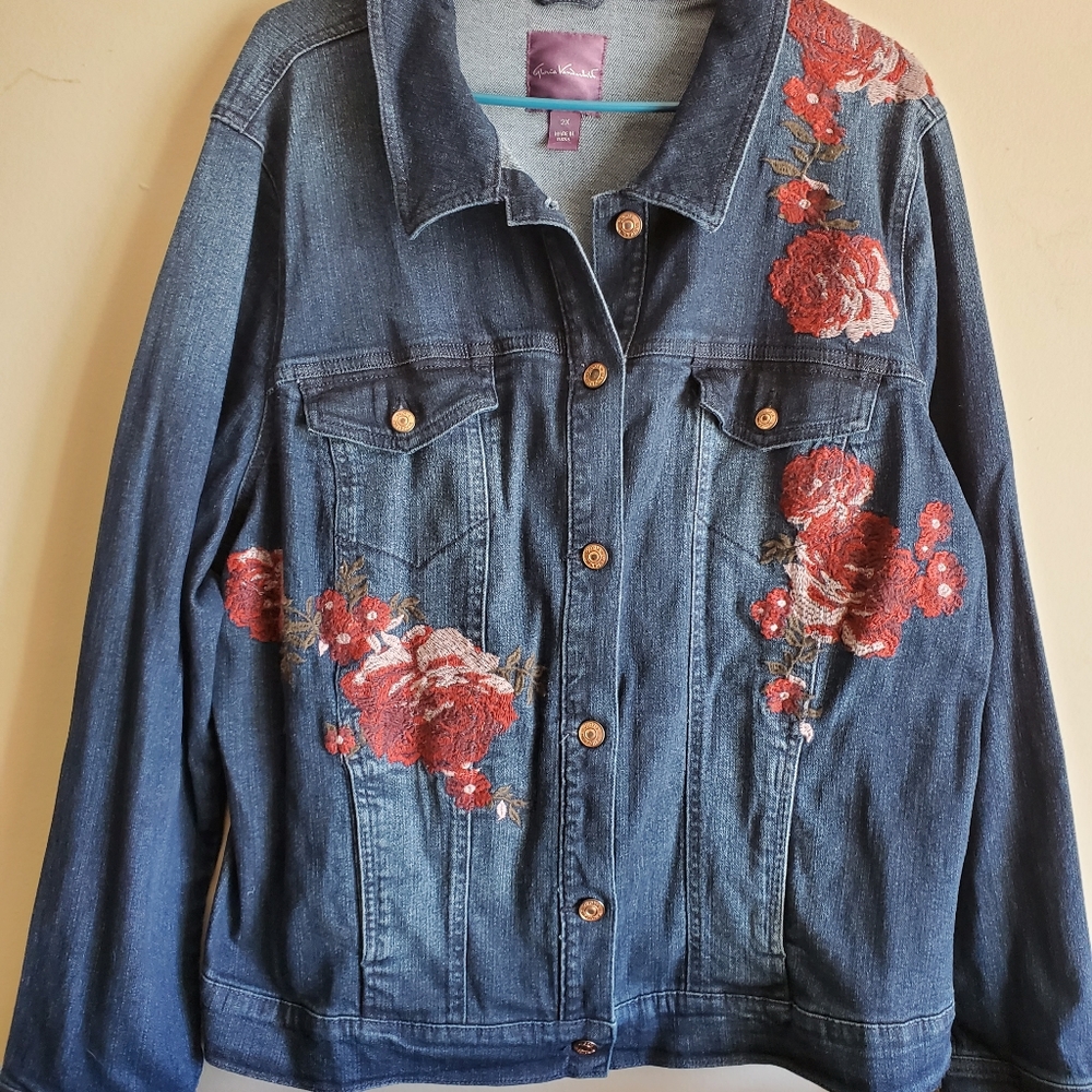 Gloria Vanderbilt Denim Blue Jacket Size 2X